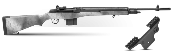 Springfield Armory  M1A Standard Issue Gear Up Pkg 308 Win/7.62x51mm 10+1 22″ Black Carbon Steel Barrel, Black Parkerized Stainless Steel Receiver, Fixed Synthetic Stock