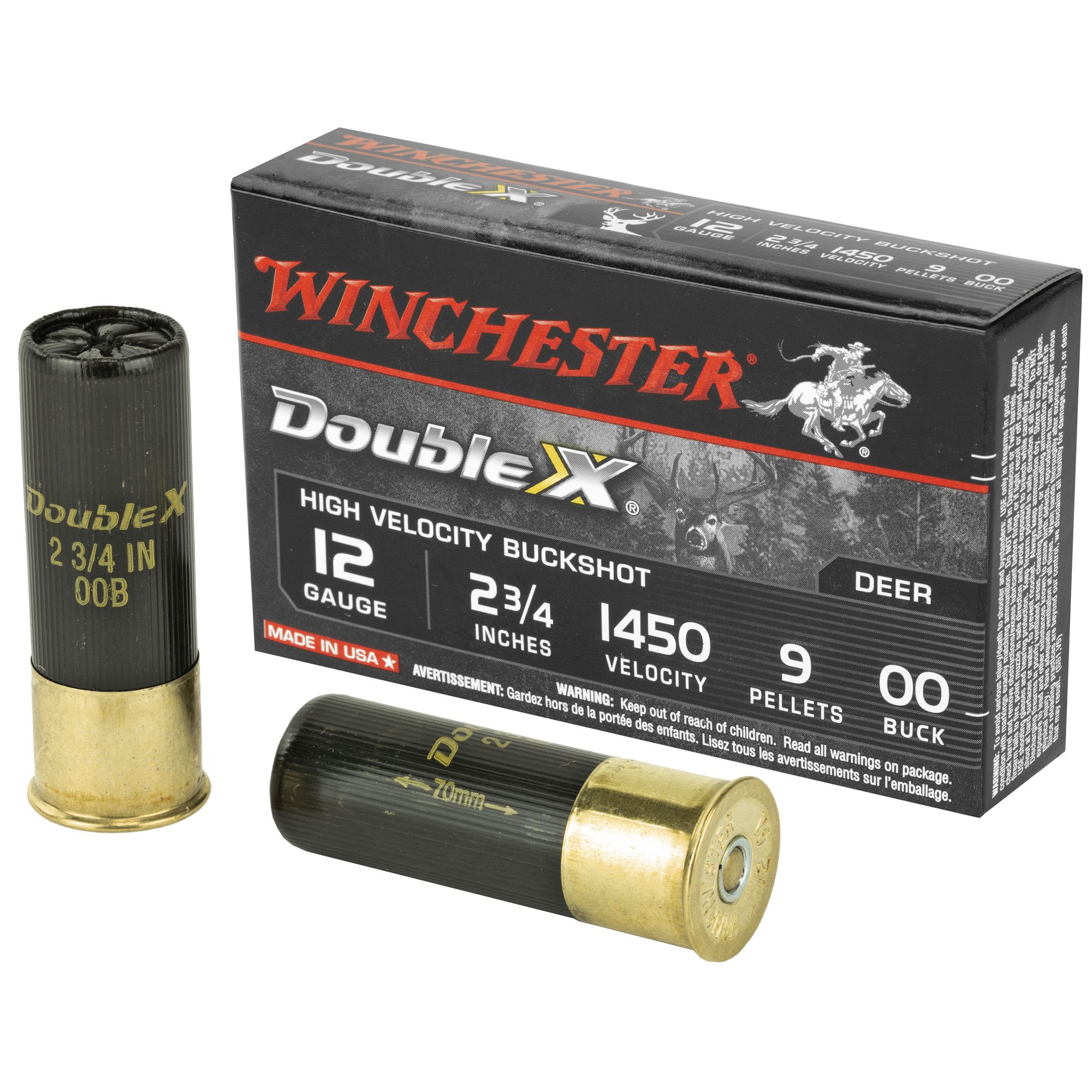 WIN DBL X HV 12GA 2.75″ 00BK 9P 5/