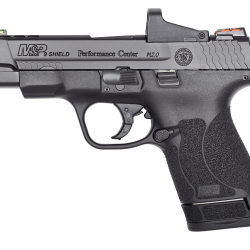 Smith & Wesson 11788 M&P Performance Center Shield M2.0 9mm Luger 4″ Ported Barrel 7+1 Or 8+1 , Black Polymer Frame , Ported/Optic Cut Armornite Stainless Steel , Includes Red Dot , No Manual Safety
