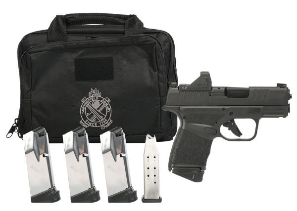 Springfield Armory HC9319BOSPCAP Hellcat OSP *CA Compliant 9mm Luger Gear up 2024 Includes Viridian RFX-11 Green Dot Optic, 3 10rd Magazines (Total of 5), Dual Range Bag