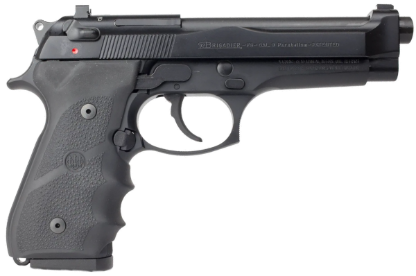 Beretta USA J92F700M 92FS Brigadier Full Size Frame 9mm Luger 15+1 4.70″ Black Inox Steel Barrel, Black Bruniton Serrated Steel Slide, Black Aluminum Frame w/Beavertail, DA/SA, Ambidextrous