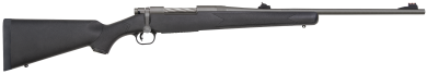 Mossberg 28073 Patriot  375 Ruger 3+1 22″ Recessed Match Crown, Cerakote Stainless Steel, Spiral-Fluted Bolt, Synthetic Stock, Drop Box Magazine, Adjustable LBA Trigger