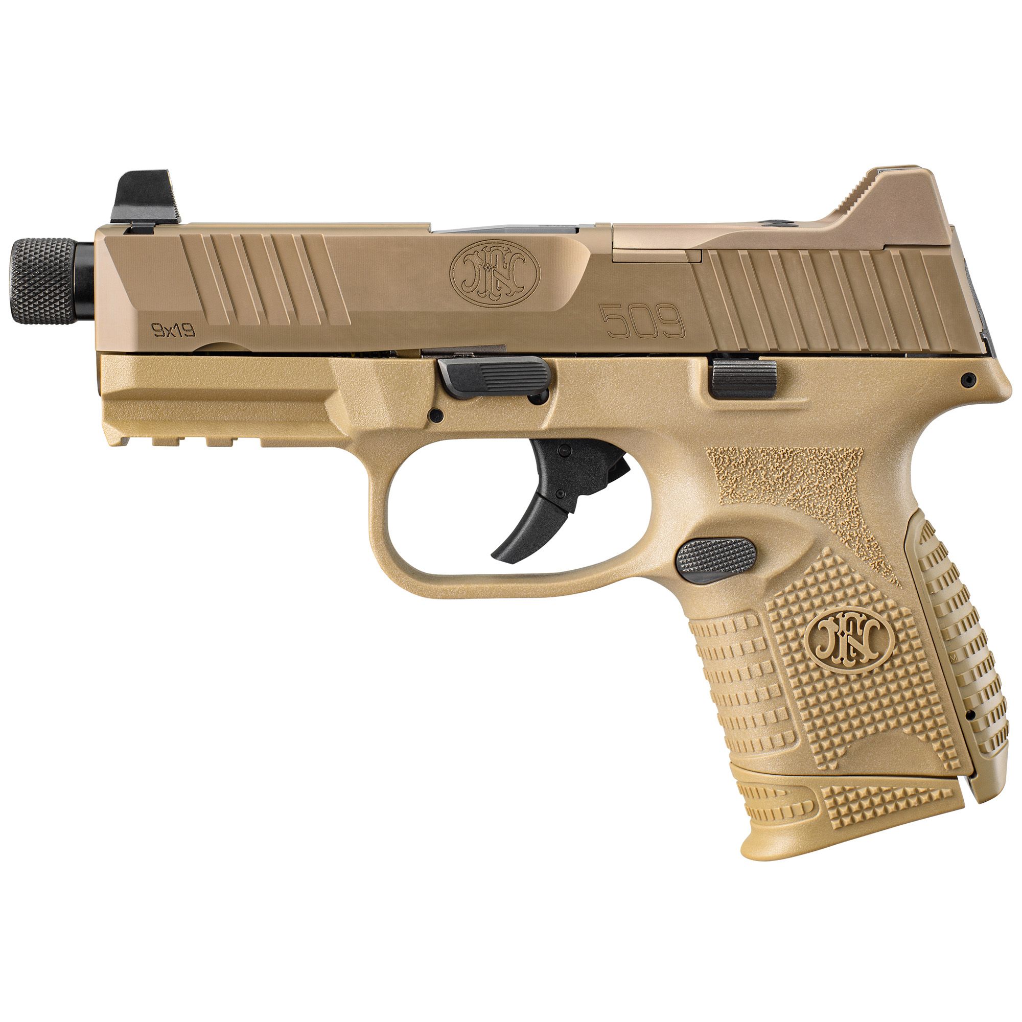 FN 509C TACT 9MM 4.32″ 12/24RD FDE