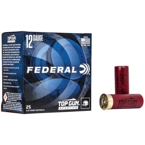 FED TOP GUN 12GA 2.75″ #7.5 1 OZ 25/