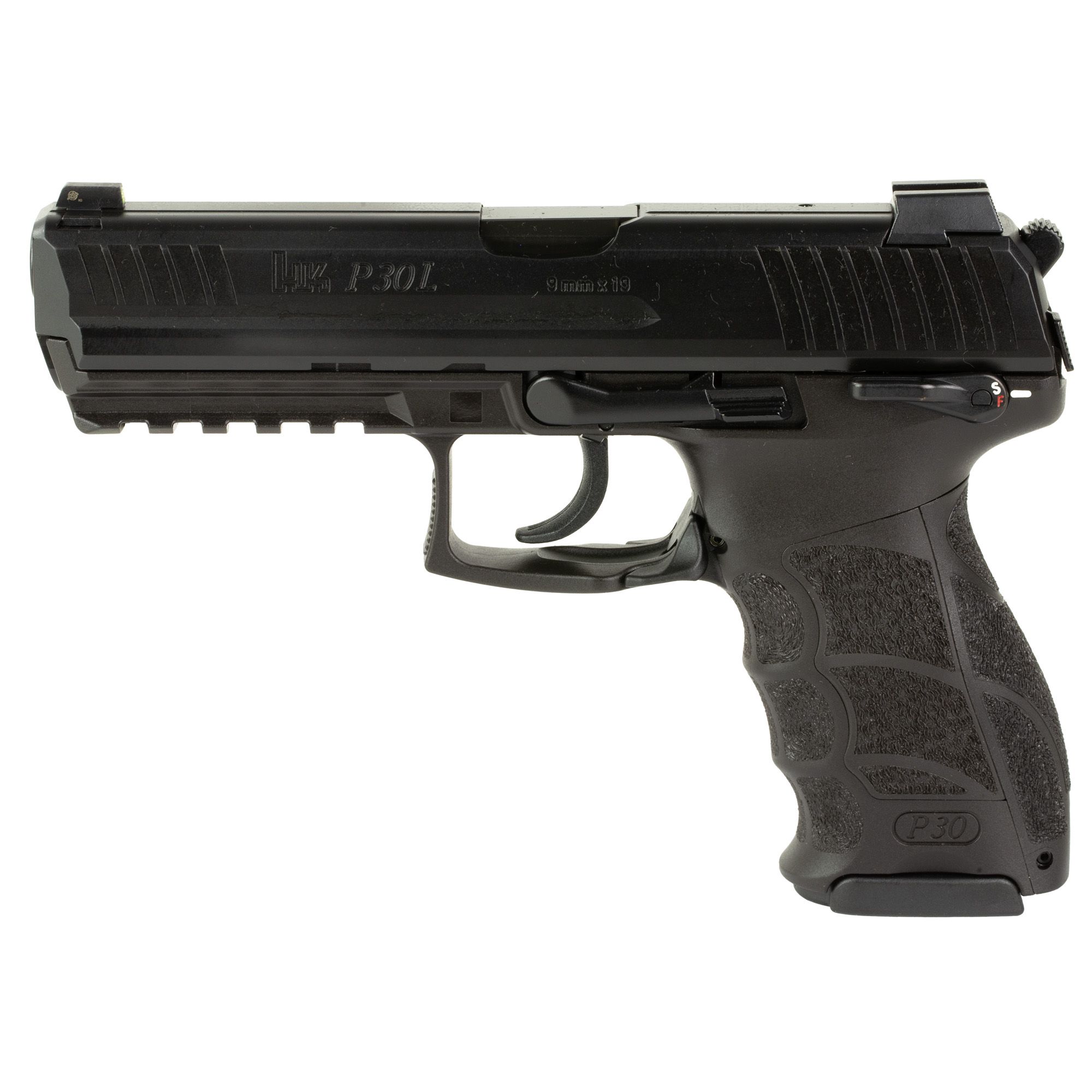 HK P30L S 9MM 4.45″ 10RD V3 DASA BK