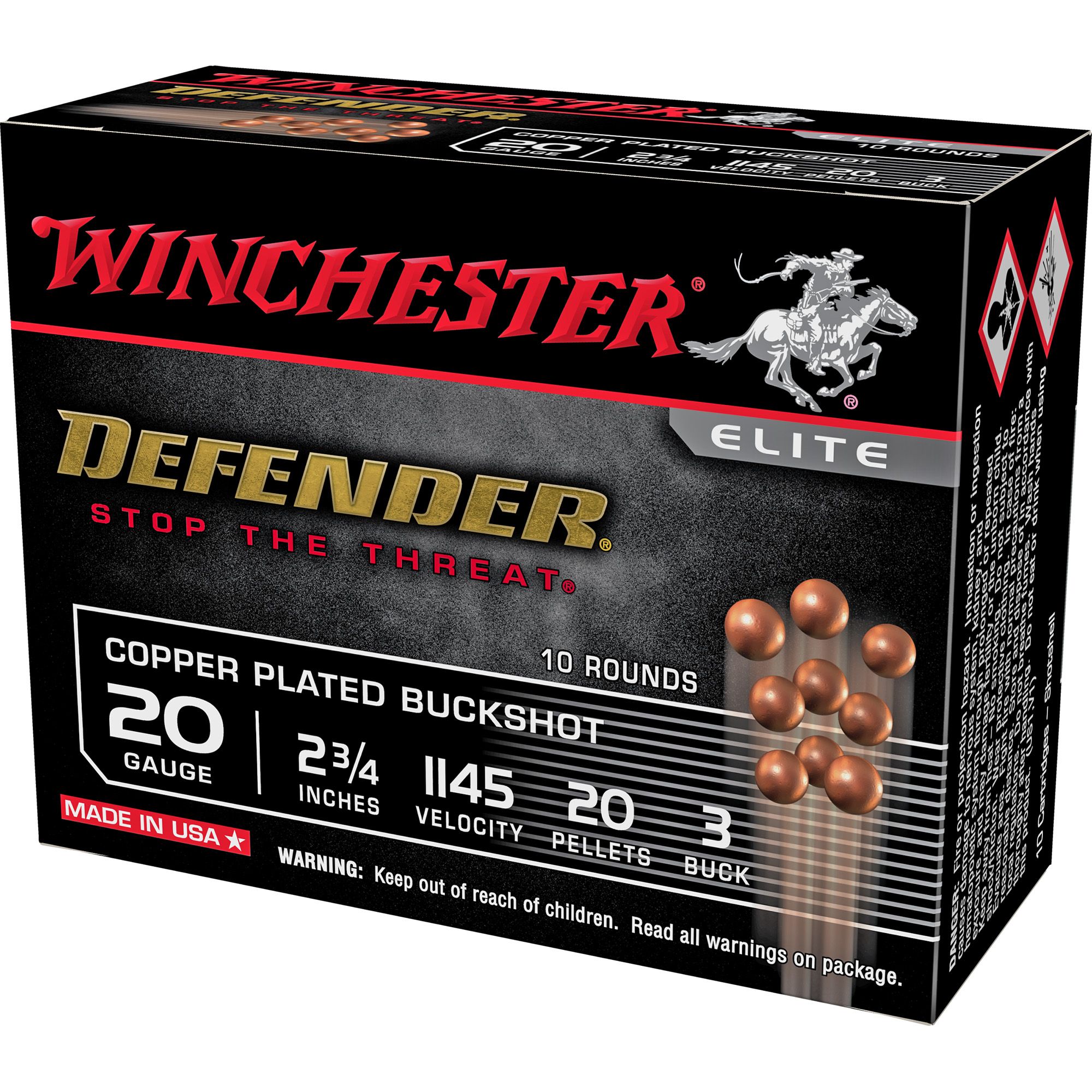 WIN DEF 20GA 2-3/4″ BUCK 3 10/100