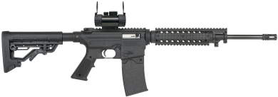 Mossberg 37232 715T Flat Top Tactical Full Size 22 LR 10+1 16.25″ Barrel, Blued Metal Finish & A2 Adjustable Black Synthetic Stock Right Hand Includes Red Dot