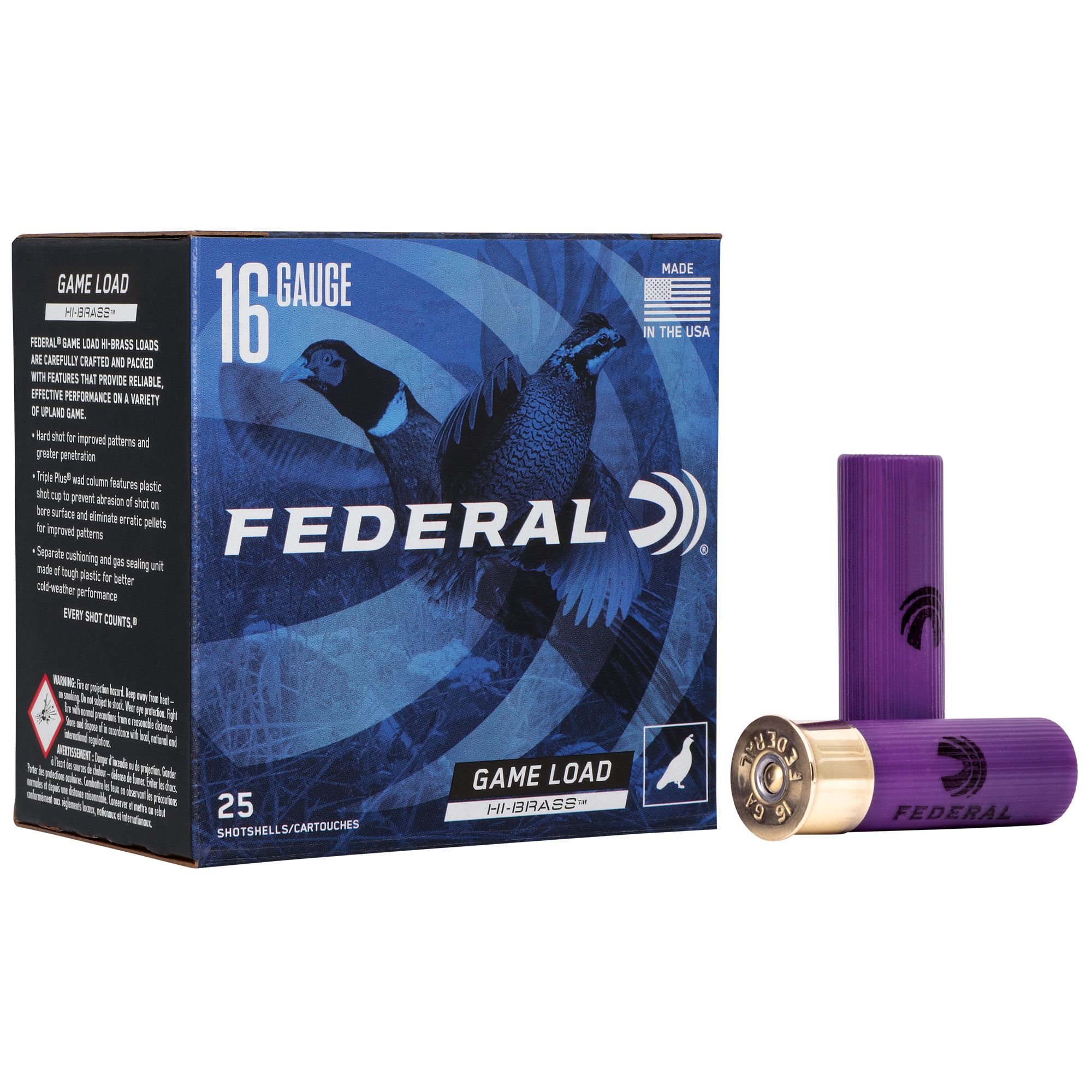 FED GAME LOAD 16GA 2.75″ #7.5 25/250