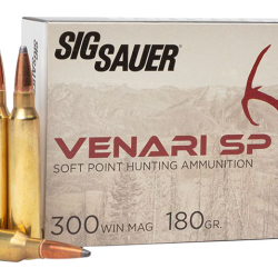 Sig Sauer V300WMSP18020 Venari  300WinMag 180gr Soft Point 20 Per Box/10 Case