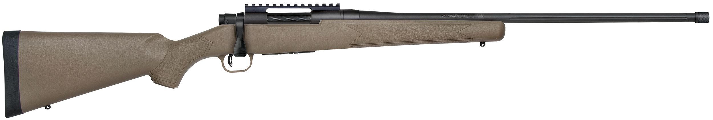 Mossberg 28090 Patriot  6.5 PRC Caliber with 4+1 Capacity, 24″ Threaded/Fluted Barrel, Matte Blued Metal Finish & Flat Dark Earth Synthetic Stock Right Hand (Full Size)
