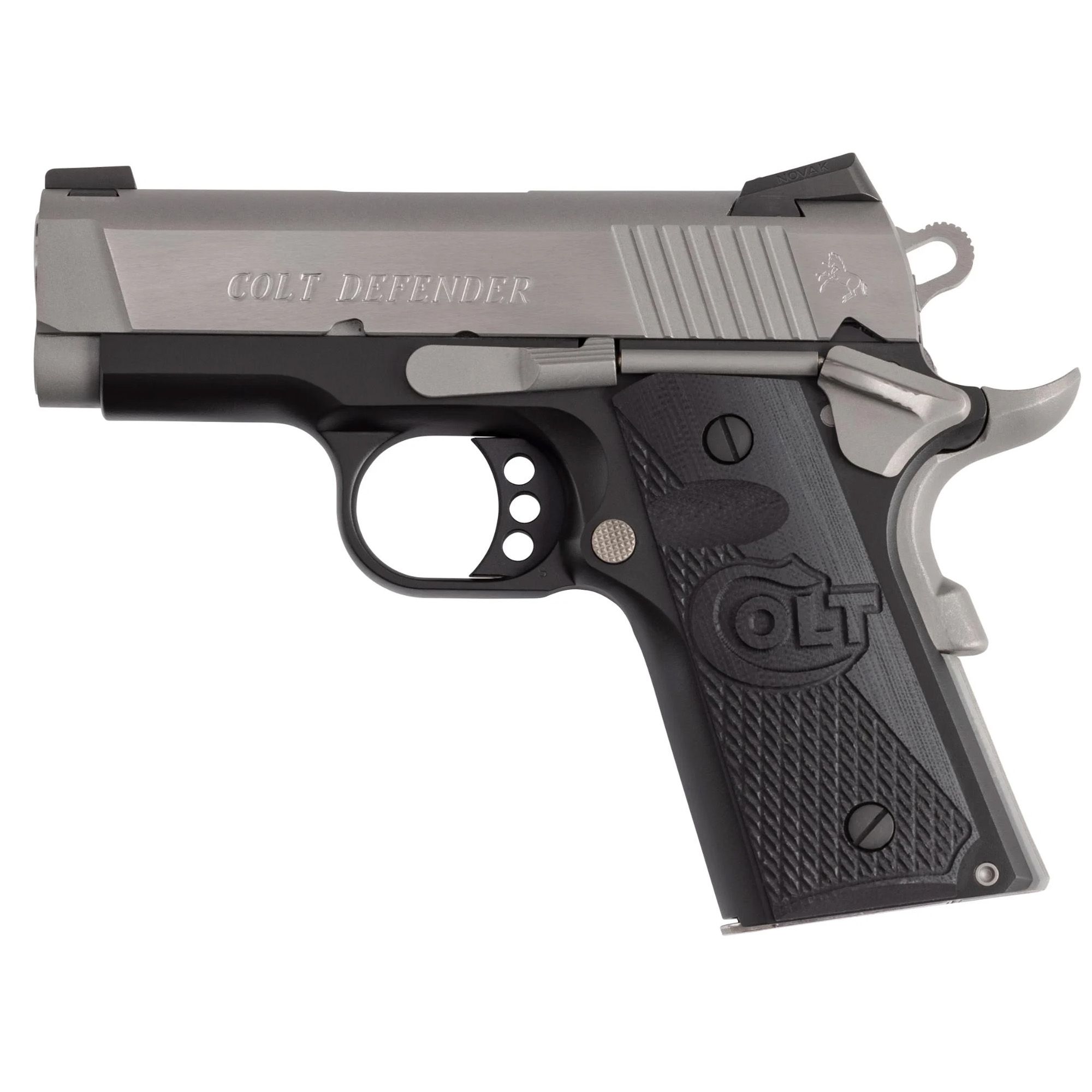 COLT DEFENDER 45ACP 3″ 7RD G10 SV/BK