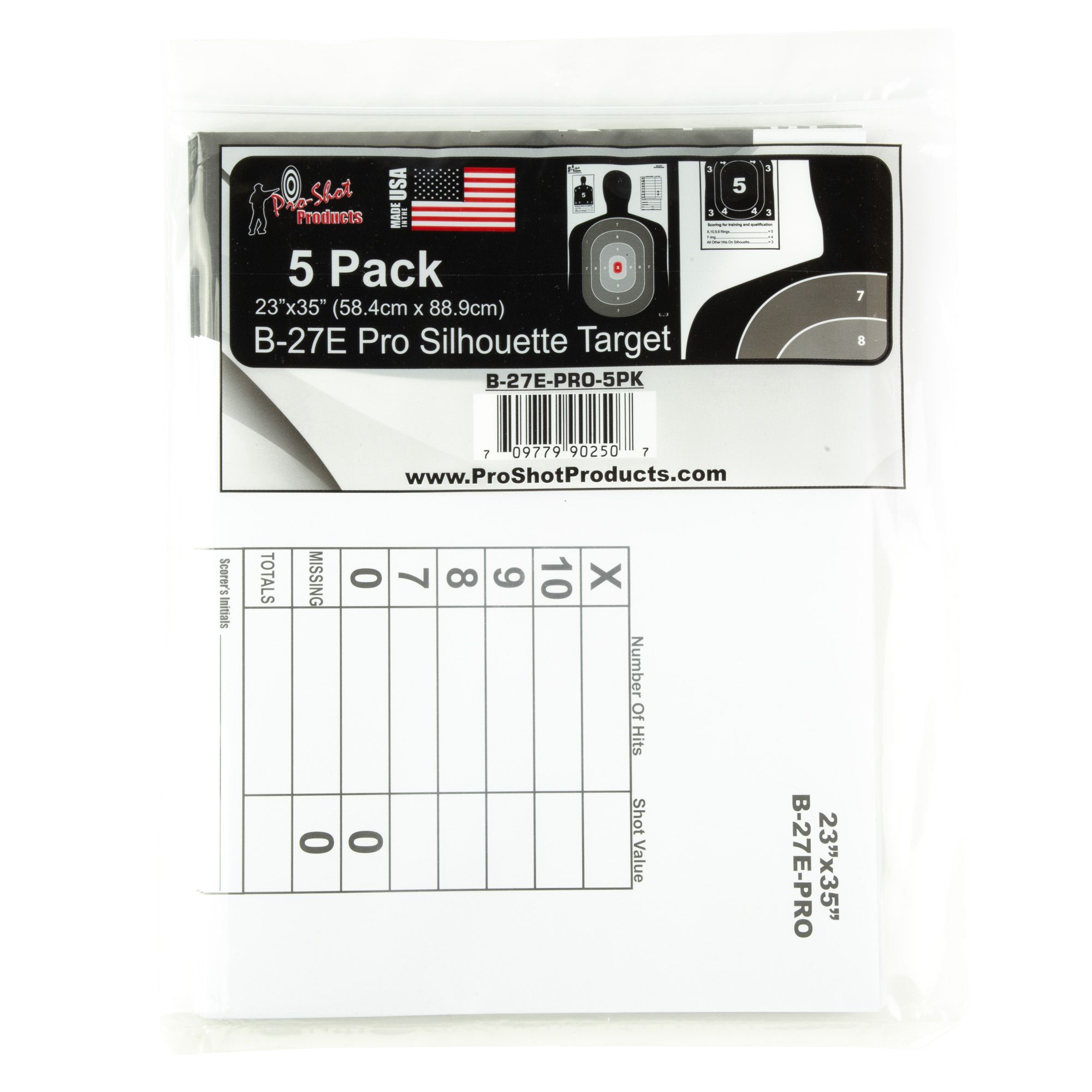 PROSHOT 23″X35″ B27 SILH 5PK