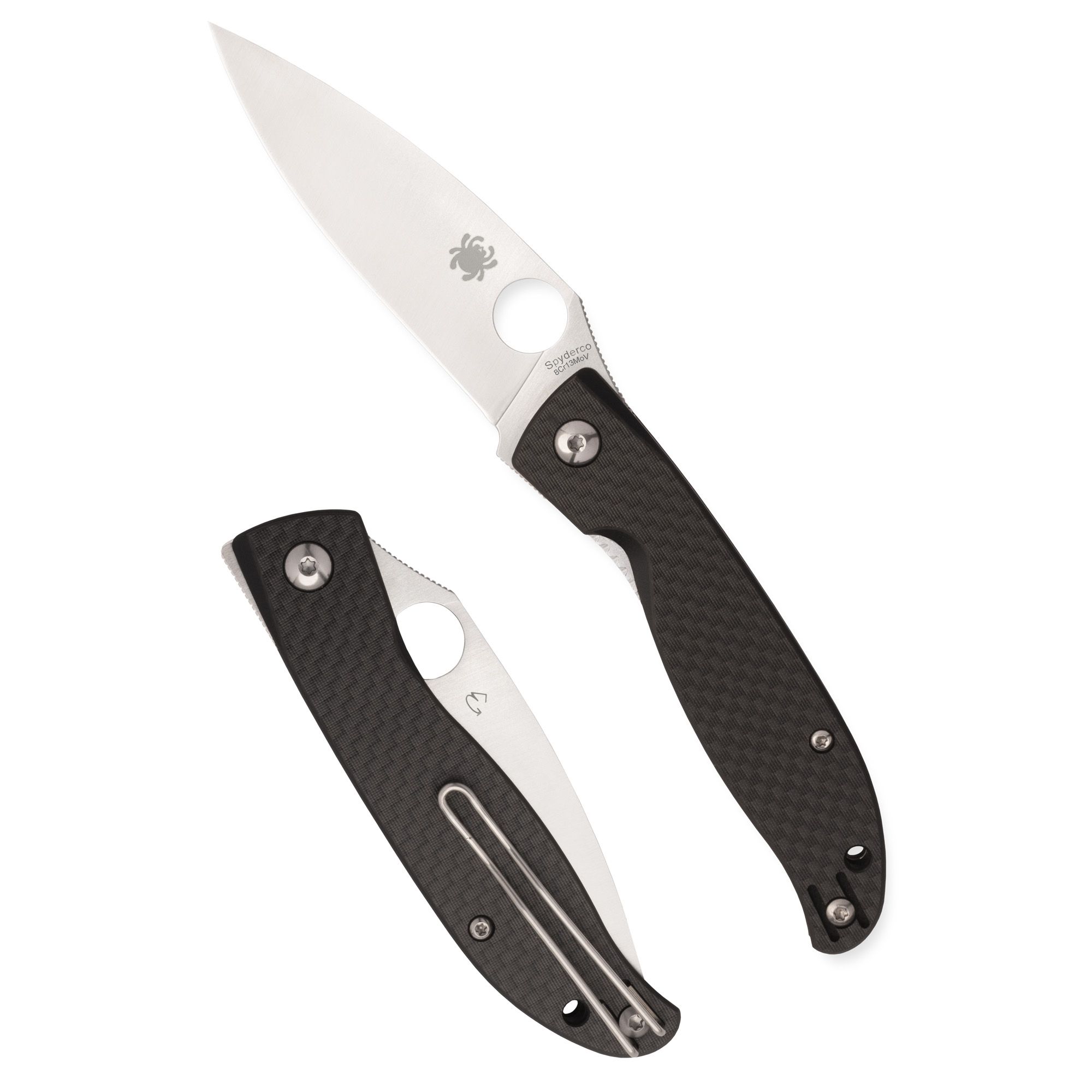 SPYDERCO MANTRA 4 CF 3.34″ BLK/SLV