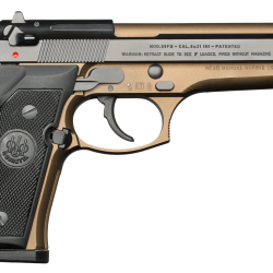 Beretta USA JS92F340M 92 Full Size 9mm Luger Single/Double 4.9″ 15+1 Black Synthetic Grip Burnt Bronze Slide