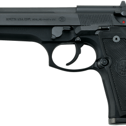 Beretta USA J92F300CA 92FS *CA Compliant Full Size Frame 9mm Luger 10+1 4.90″ Black Steel Barrel, Black Bruniton Serrated Steel Slide, Black Bruniton Aluminum Frame w/Beavertail, Ambidextrous, US Made