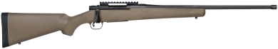 Mossberg 27873 Patriot Predator 243 Win Caliber with 5+1 Capacity, 22″ Threaded/Fluted Barrel, Matte Blued Metal Finish & Flat Dark Earth Synthetic Stock Right Hand (Full Size)