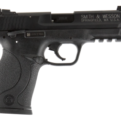 Smith & Wesson 10199 M&P Compact 22 LR 3.50″ Threaded Barrel 10+1, Black Polymer Frame With Picatinny Acc. Rail, Black Armornite Aluminum Slide, Ambidextrous Manual Safety