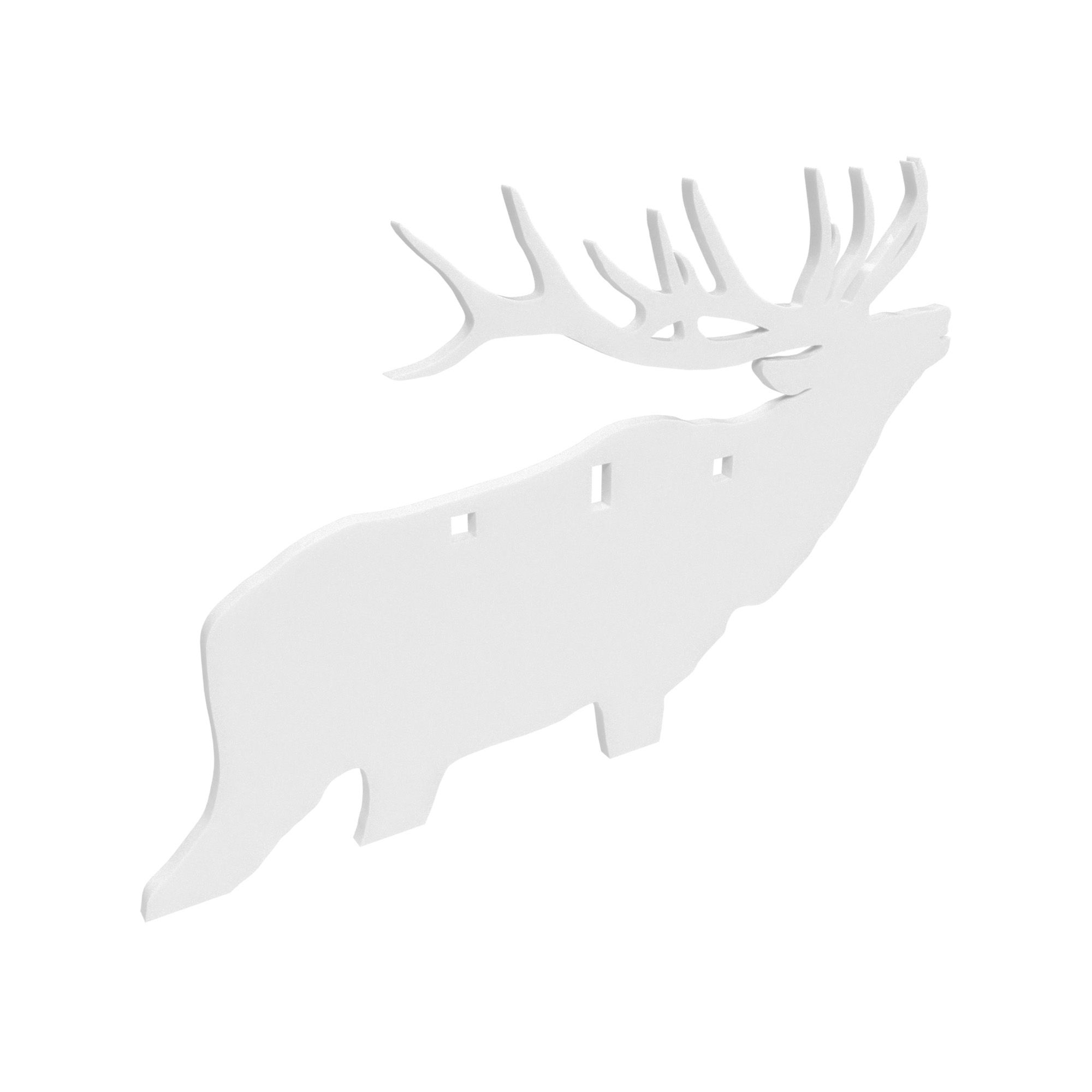 B/C AR500 3/8″ SILHOUETTE ELK WHT