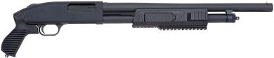 Mossberg 57340 500 JIC FLEX 12 Gauge 5+1 3″ 18.50″ Cylinder Bore Barrel, Matte Blued Metal Finish, Synthetic Flex Pistol Grip Stock, Includes Custom Carry Case