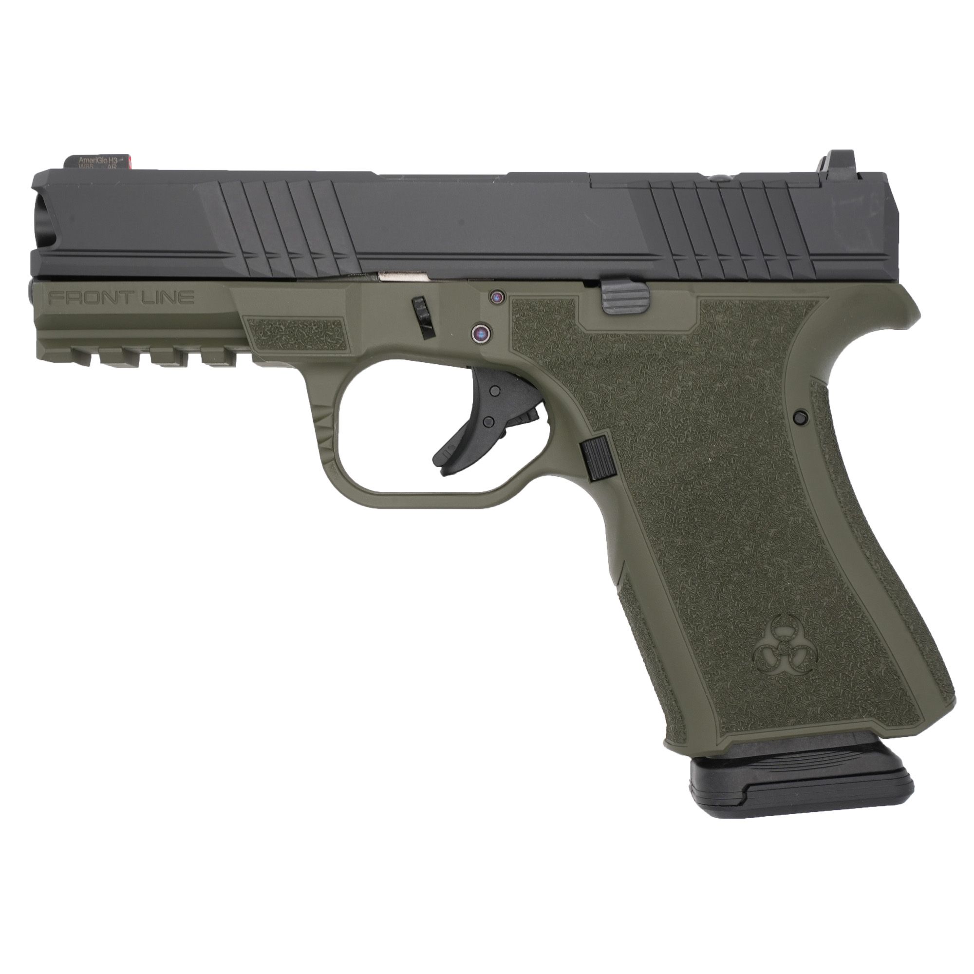 BRO FRONTLINE 9MM 4″ 15RD ODG/BLK