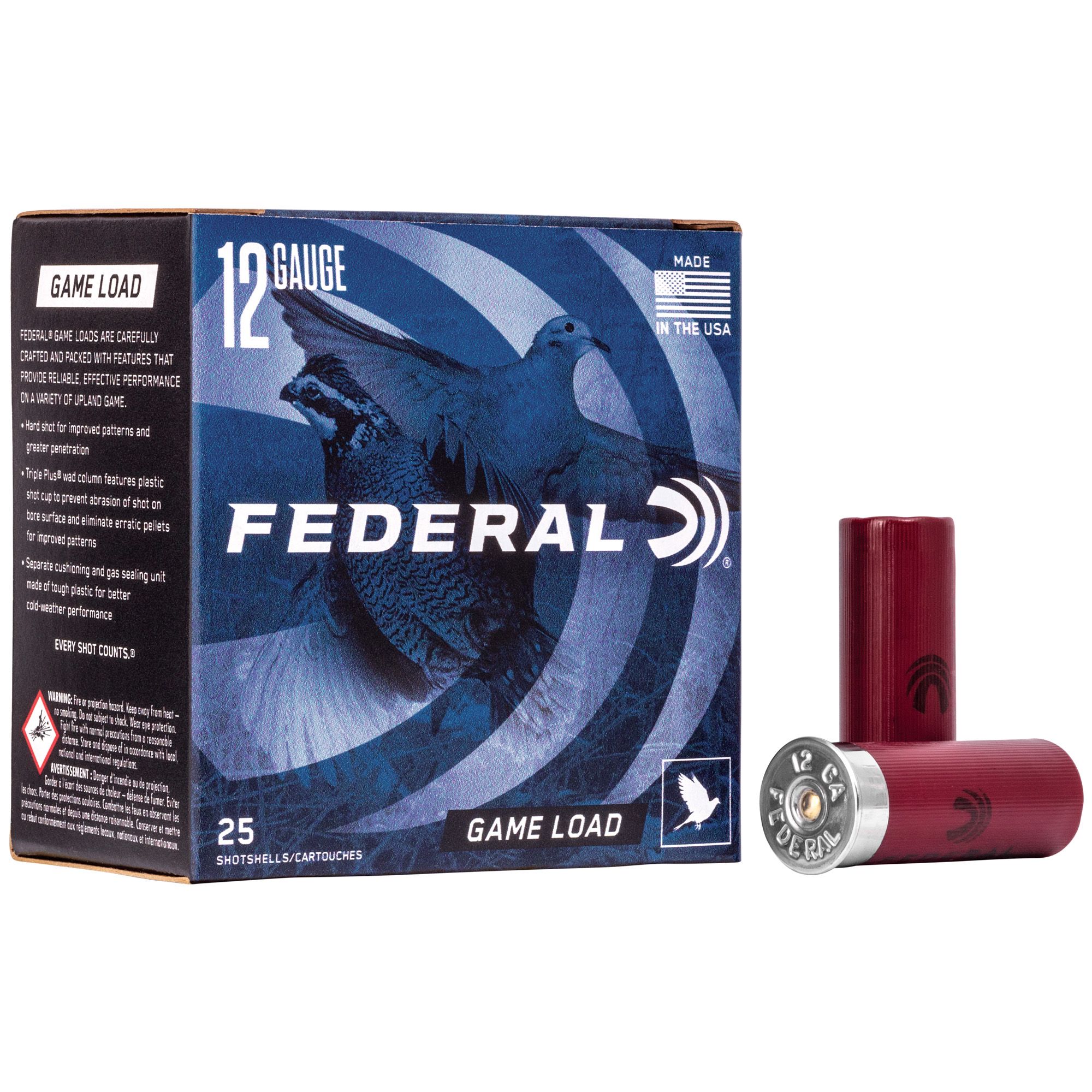 FED GAME LOAD 12GA 2 3/4″ #8 25/250