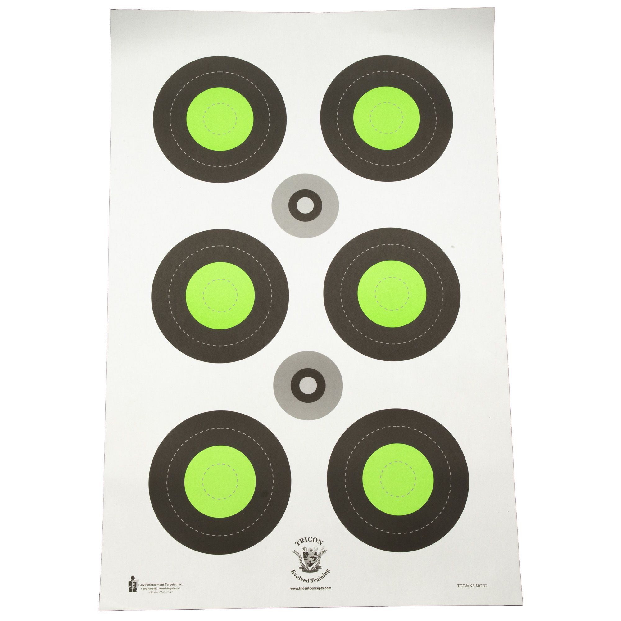ACTION TGT TRIDENT BLSEYE GRN 100PK