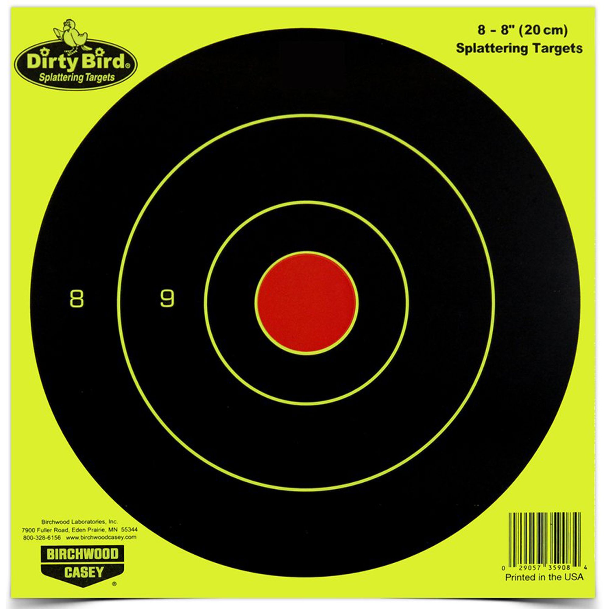 B/C DIRTY BIRD YELLOW RND TGT 8-8″
