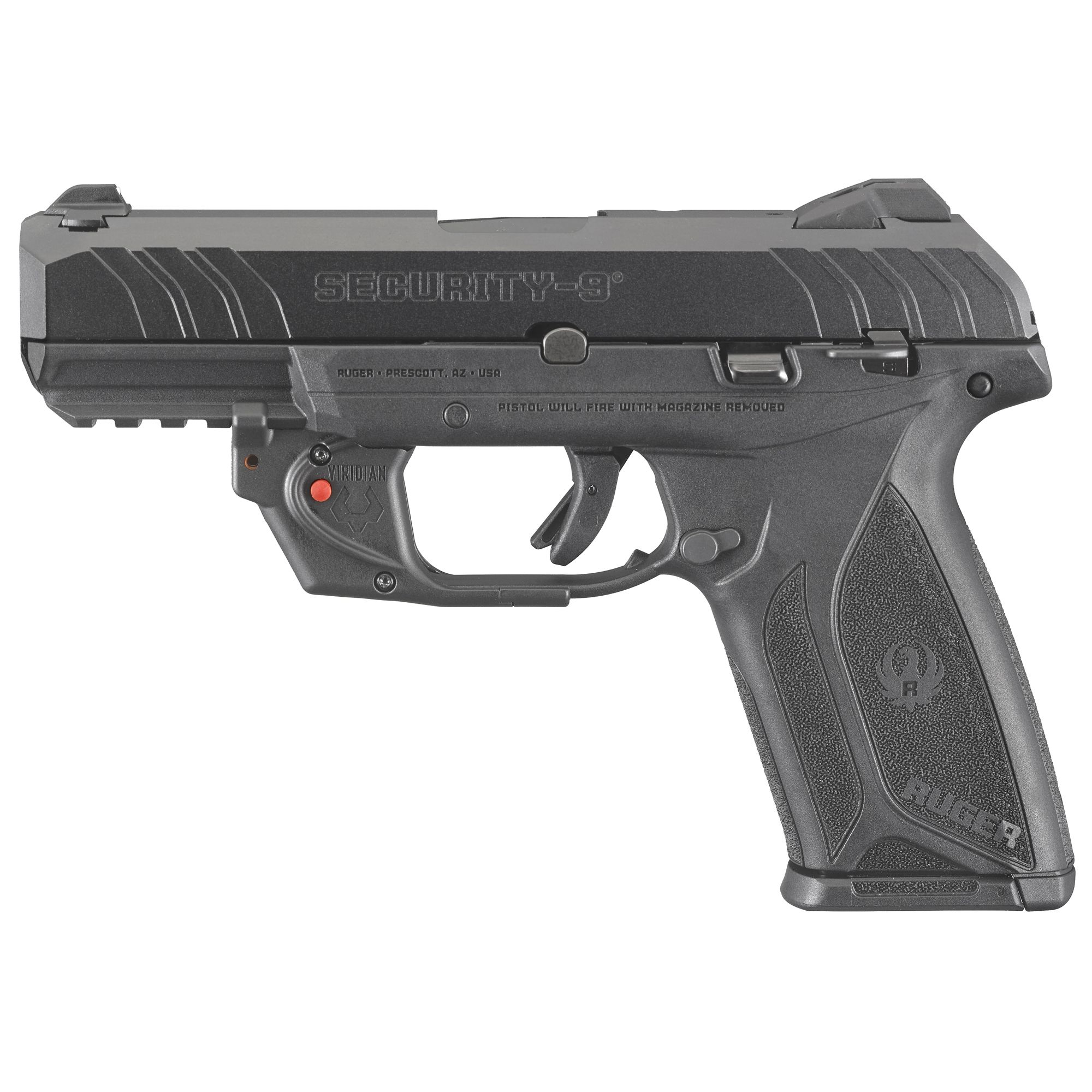 RUGER SEC-9 9MM 4″ BLK 15RD 3DT LSR