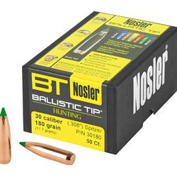 NOSLER 30 CAL 180GR 50CT