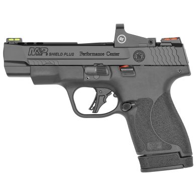 S&W PC SHIELD 9MM 4″ 13R BK RD DOT