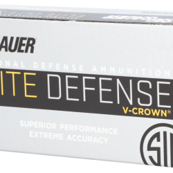 Sig Sauer E9MMA250 Elite Performance  9mmLuger 124gr V-Crown Jacketed Hollow Point 50 Per Box/10 Case