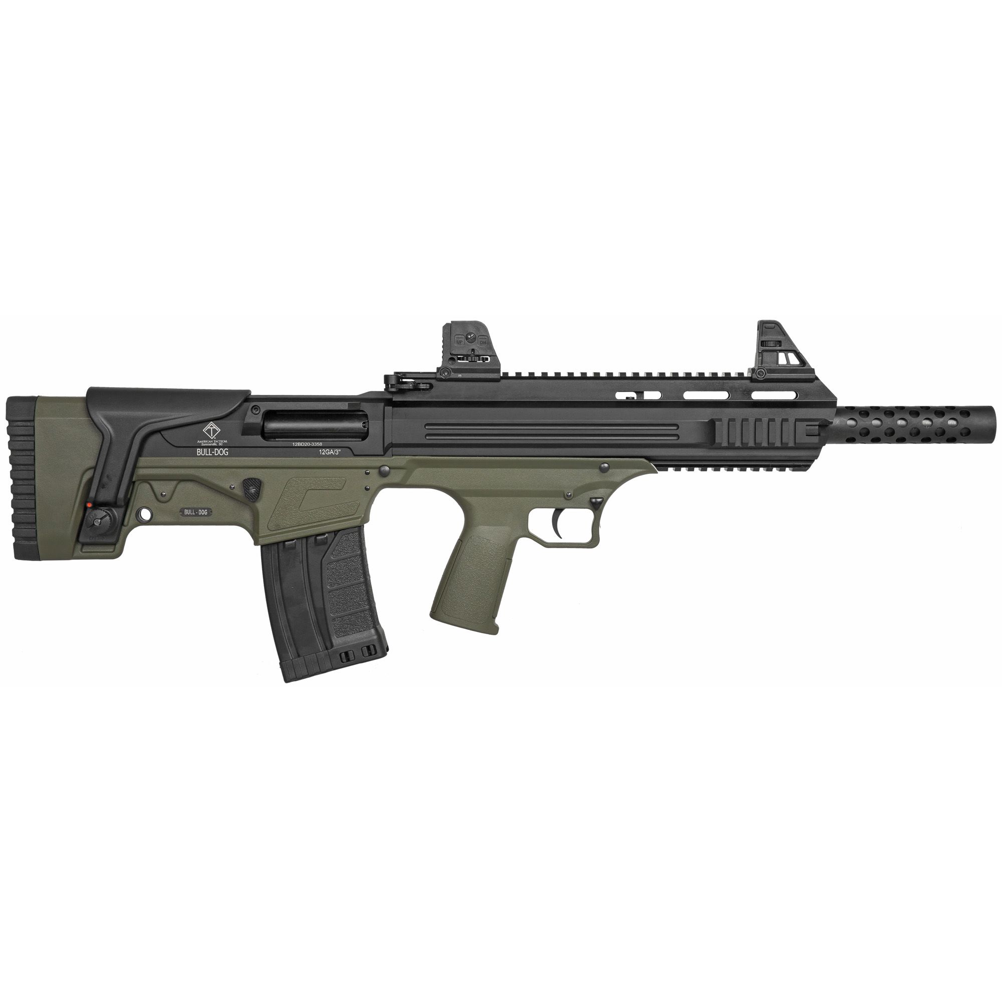 ATI BULLDOG 12GA 18.5″ 5RD BLK/GRN