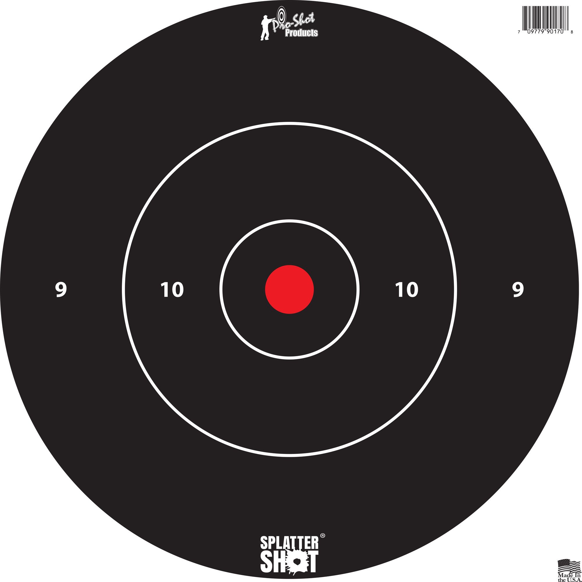 PRO-SHOT TARGET 12″ WHT BULLSEYE 5PK