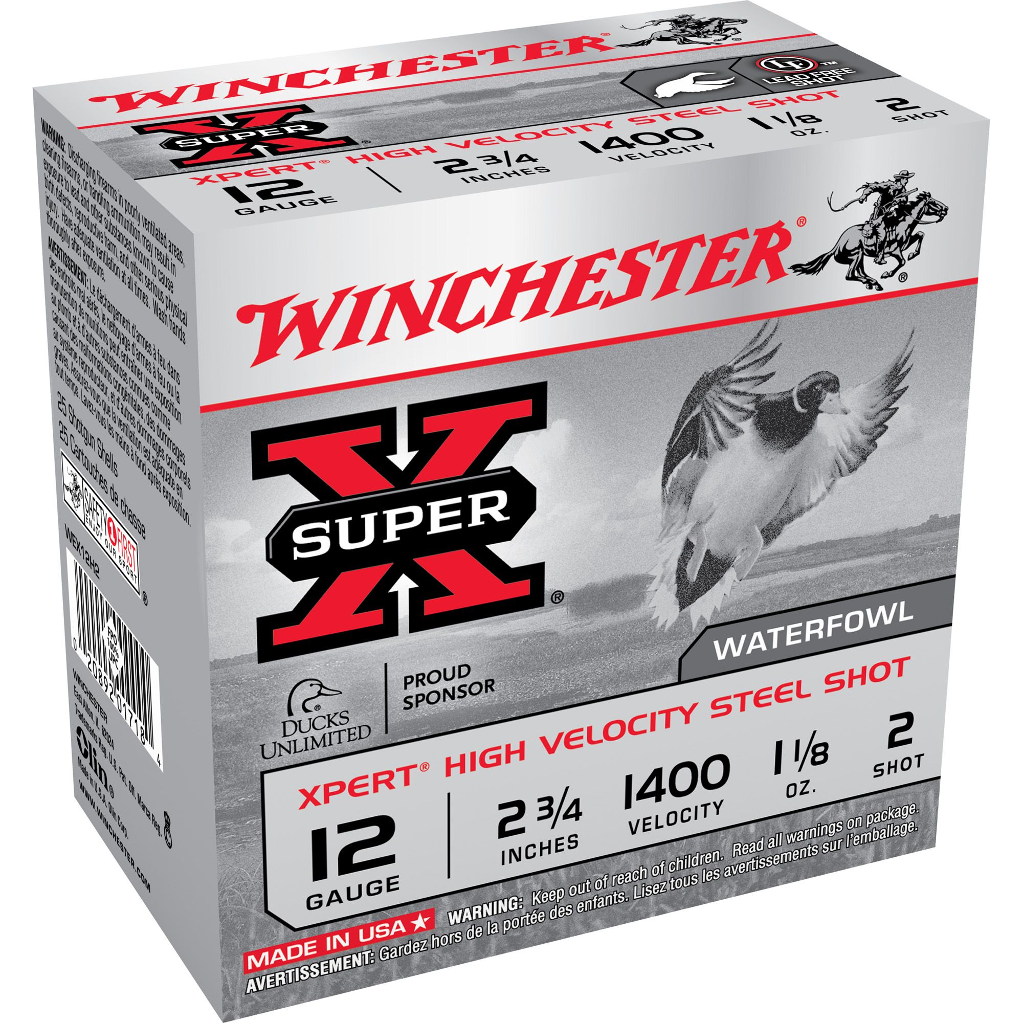 WIN SPR-X XT HV 12GA 2.75″ #2 25/250