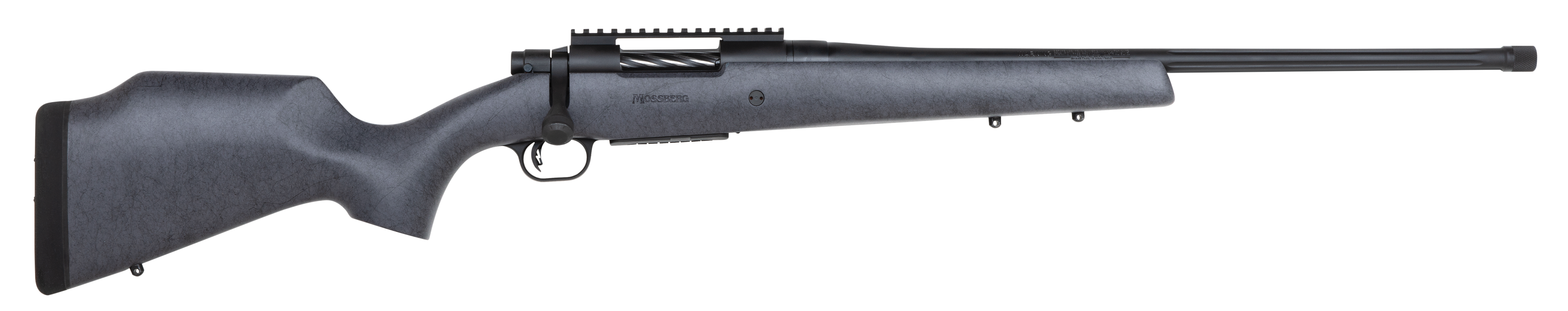 Mossberg 28103 Patriot Long Range Hunter 6.5 Creedmoor Caliber with 5+1 Capacity, 22″ Threaded/Fluted Barrel, Matte Blued Metal Finish & Sniper Gray Fixed Monte Carlo Stock Right Hand (Full Size)
