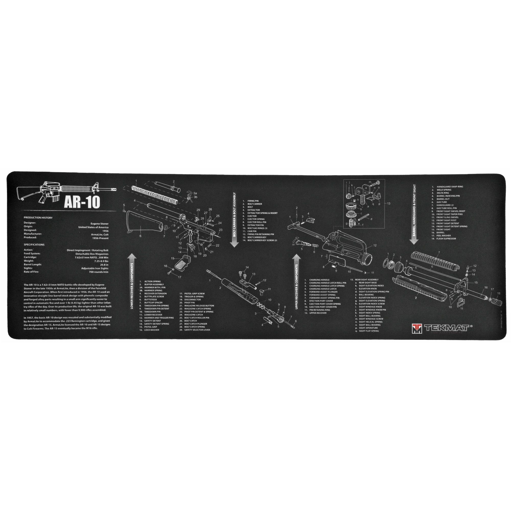 TEKMAT RIFLE MAT AR10 BLK