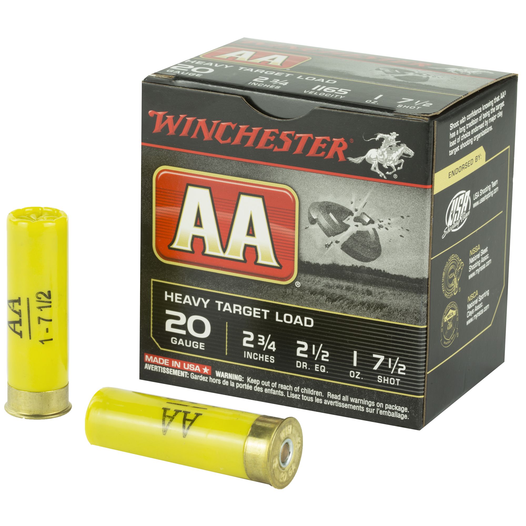 WIN AA TRGT 20GA 2.75″ #7.5 25/250