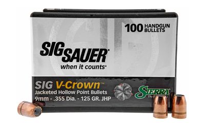 SIERRA V-CROWN 9MM 125GR JHP