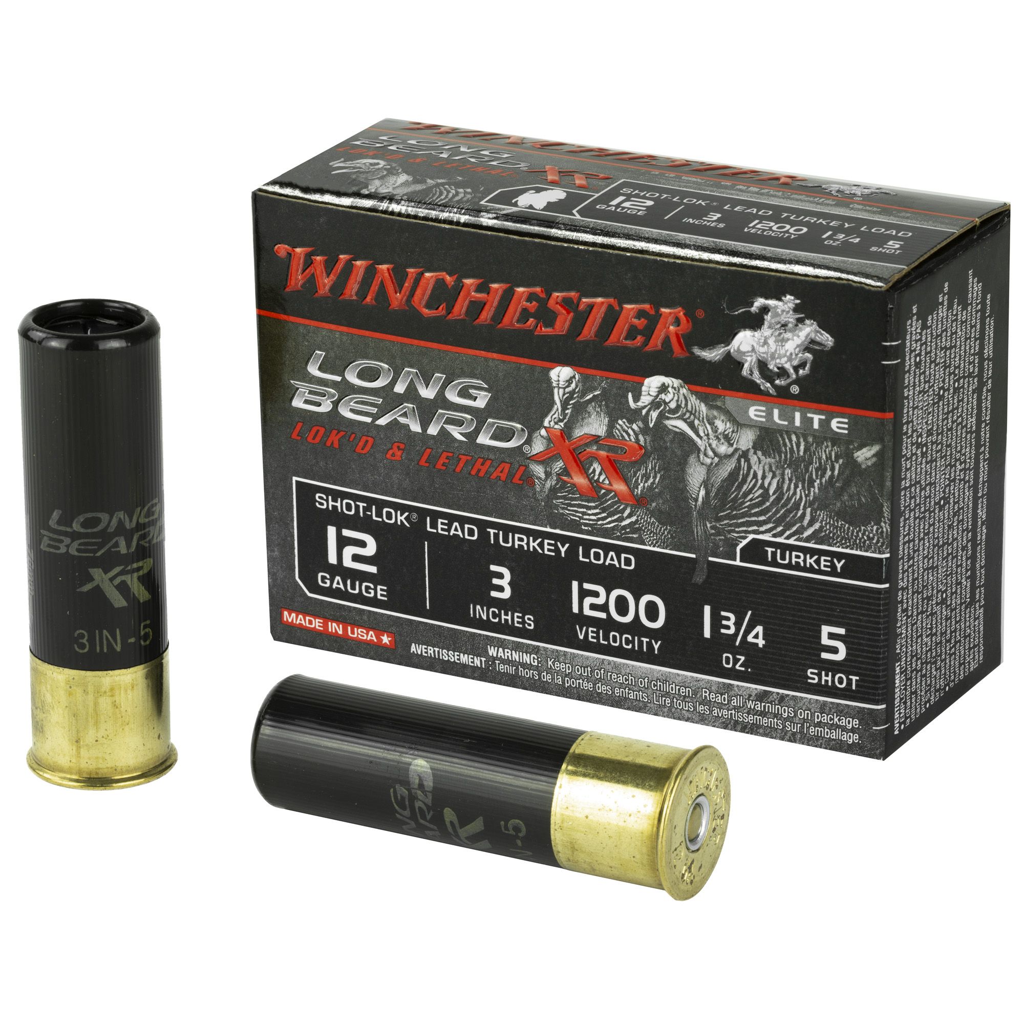 WIN LB XR TRKY 12GA 3″ #5 1.75OZ 10/
