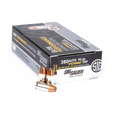 SIG AMMO 380ACP 90GR JHP 50/500