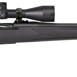 Mossberg 28246 Patriot w/Optic 450 Bushmaster 4+1 20″ Matte Blued Threaded Barrel, Matte Blued Drilled & Tapped Receiver, Fixed Black Synthetic Stock, Vortex Crossfire II 3-9x40mm