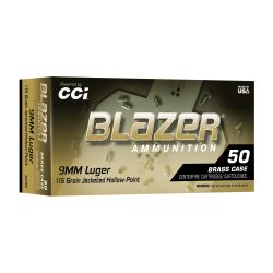 BLAZER BRASS 9MM 115GR JHP 50/500