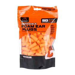 WALKER’S FOAM EAR PLUGS 50PK BAG
