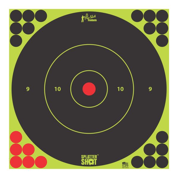 PRO-SHOT TARGET 12″ GRN BULLSEYE 5PK