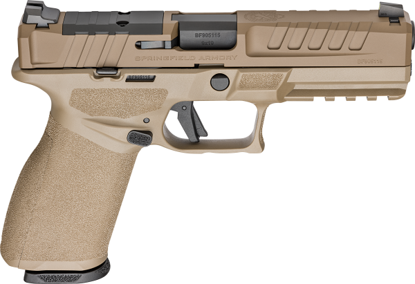 Springfield Armory EC9459FU Echelon  9mm Luger 20+1 4.50″ Black Melonite Steel Barrel, Flat Dark Earth Cerakote Optic Ready/Serrated Steel Slide & Polymer Frame w/Picatinny Rail Textured Grip