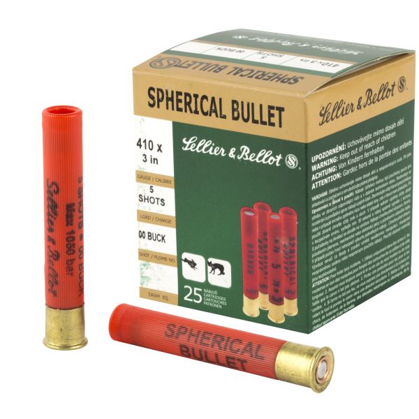 S&B 410 3″ 00 BUCKSHOT 5PEL 25/500