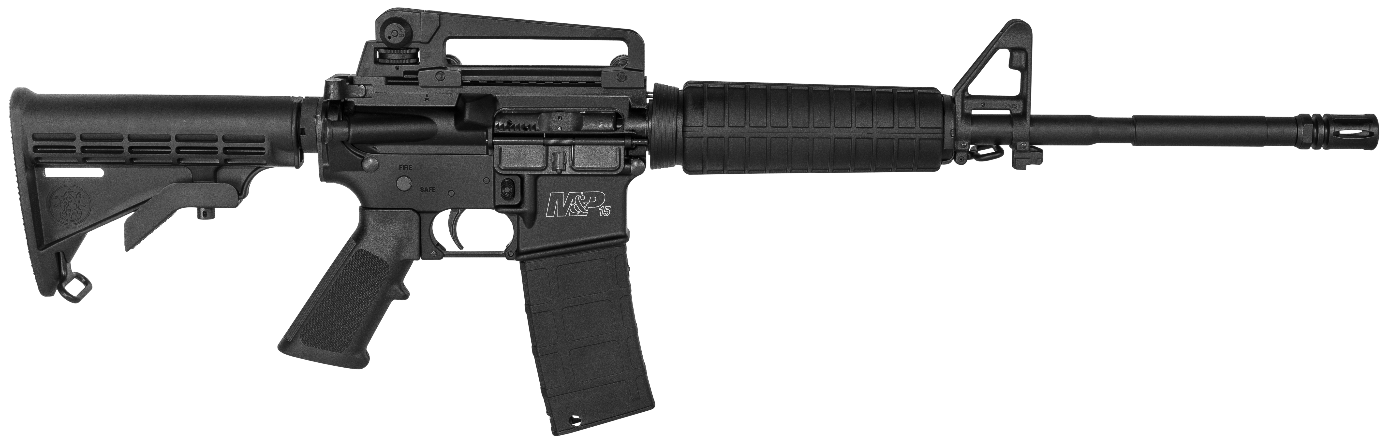 Smith & Wesson LE 311000 M&P15 with Carry Handle 
Semi-Automatic 223 Remington/5.56 NATO 16″ 30+1 6-Position Black Stk Black