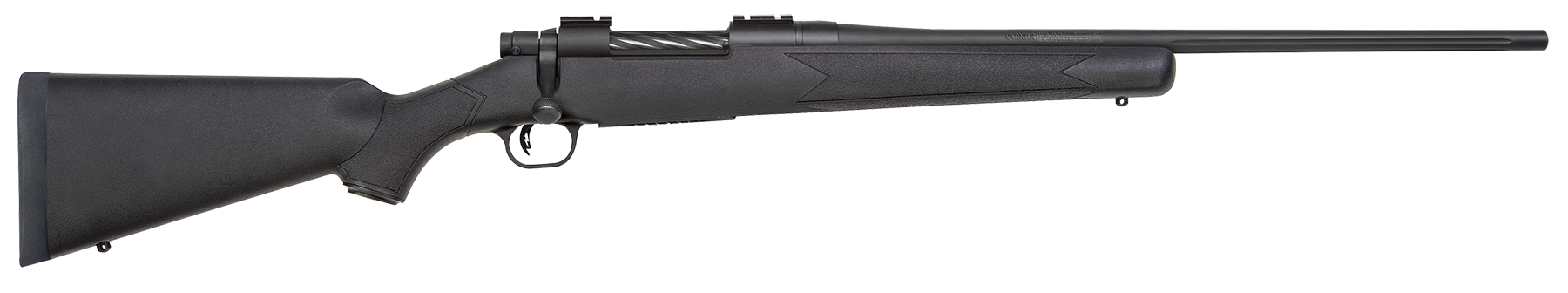 Mossberg 27877 Patriot  25-06 Rem 5+1 22″ Fluted Barrel w/Recessed Match Crown, Matte Blued Metal Finish, Spiral-Fluted Bolt, Synthetic Stock, Drop Box Magazine, Adjustable LBA Trigger