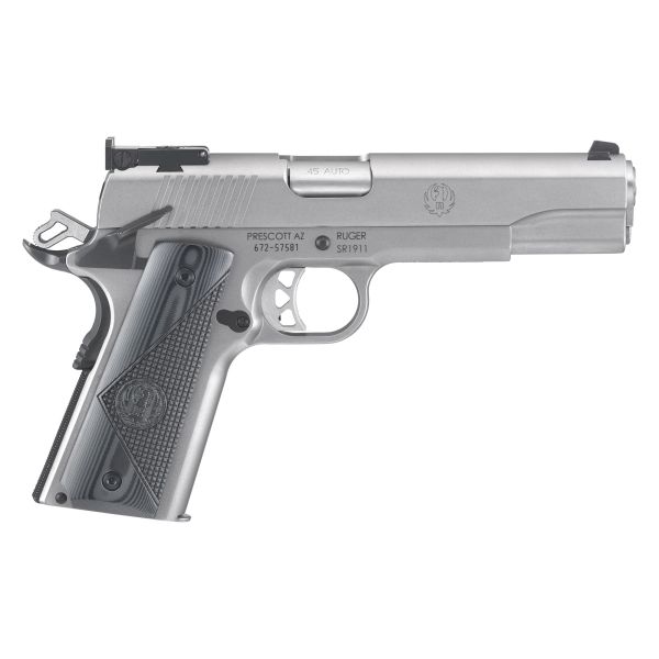 RUGER SR1911 TRGT 45ACP 5″ STS 8RD