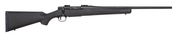 Mossberg 27851 Patriot  7mm-08 Rem 5+1 22″ Fluted Barrel w/Recessed Match Crown, Matte Blued Metal Finish, Spiral-Fluted Bolt, Synthetic Stock, Drop Box Magazine, Adjustable LBA Trigger
